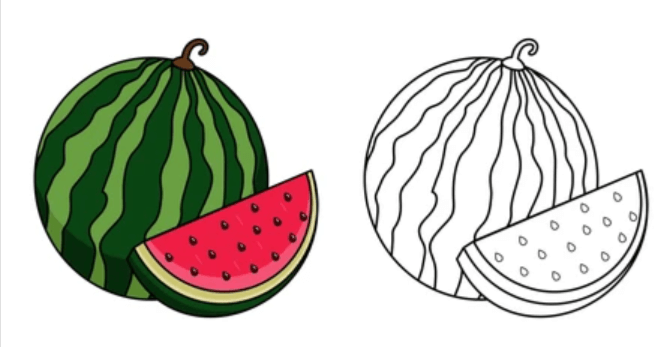 Outline:2pzq33hyh2k= Watermelon Clipart